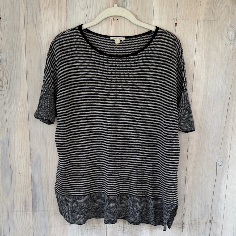 Eileen Fisher Linen Knit Top Size S
